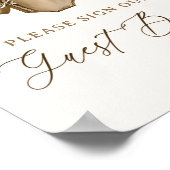 Boho赤ちゃん服Boy赤ちゃんシャワーゲストブックサイン ポスター (角)