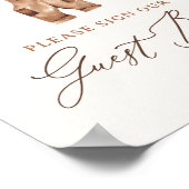 Boho赤ちゃん服Boy赤ちゃんシャワーゲストブックサイン ポスター (角)