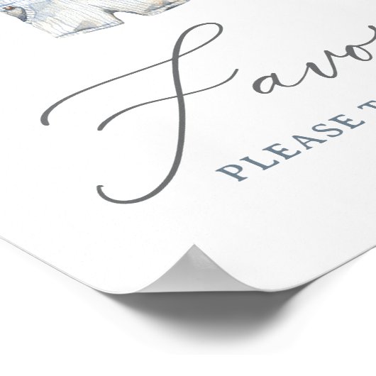 Boho赤ちゃん服Boy赤ちゃんシャワー好意サイン ポスター (角)