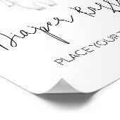 Boho赤ちゃん衣赤ちゃんシャワーおむつラッフル ポスター (角)