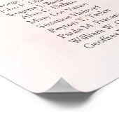 Boho赤面ピンクの花金ゴールド20テーブル席 ポスター (角)