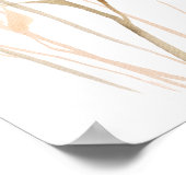 BOHO赤面ピンクウォーター色フローラベビー開花 ポスター (角)