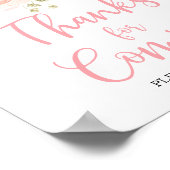 Boho赤面ピンクフローラ感謝していシャワーfor 来s ポスター (角)