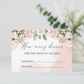 Boho赤面ピンクフローラ金ゴールド数キスカード エンクロージャーカード (スタンド正面)