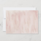 Boho赤面ピンクベビー衣女の子ベビーシャワー サンキューカード (裏面)