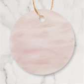 Boho赤面ピンクベビー衣女の子ベビーシャワー フェイバータグ (裏面)