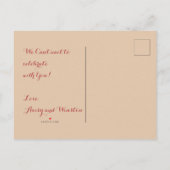 Boho赤面フォトフローラバター日付を保存 案内ポストカード (裏面)