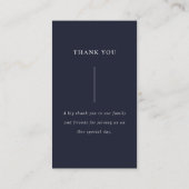 BOHO赤面フローラフェザー結婚アントラーありがとう 名刺 (裏面)