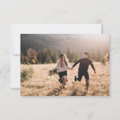 Boho赤面フローラ結婚式の日付カードを保存 招待状 (裏面)