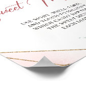 Boho赤面フローラ金ゴールドフレーム甘い混乱を推測 ポスター (角)