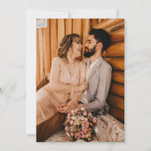 Boho赤面フローラ〔雄ジカの〕枝角写真Save the Date セーブザデート (裏面)