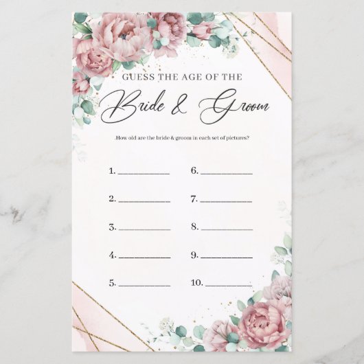 Boho赤面ユーカリGuess The Age Photo Game (正面)