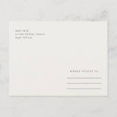 BOHO赤面リースフローラ国の日付を保存 案内ポストカード (裏面)