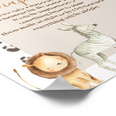 Boho野生動物パンパスグラスディートナイトおむつ ポスター (角)