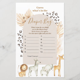 Boho野生動物推測おむつバッグ