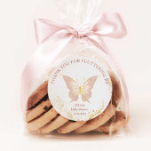 Boho金ゴールドは感謝してい飛び回って蝶々さん ラウンドシール