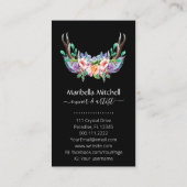 Boho金ゴールドクリスタルクラスター花花羽事業 名刺 (裏面)