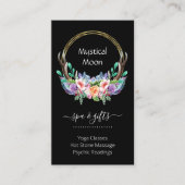 Boho金ゴールドクリスタルクラスター花花羽事業 名刺 (正面)