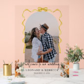 Boho金ゴールドグリー結婚リーの写真アクリルのサイン アクリルサイン (ウェディング)