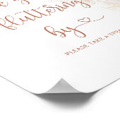 Boho金ゴールドバタフライThank you happing by ポスター (角)