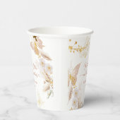 Boho金ゴールドホイル蝶キスベビシャワー 紙コップ (右)