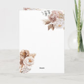 Boho金ゴールド先結婚式パスポートQRコード 招待状 (裏面)