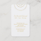 *~* Boho金ゴールド幾何学曼荼羅神聖図形 名刺 (裏面)