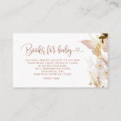 Boho金ゴールド蝶の本ベビーチケット エンクロージャーカード (正面)