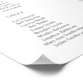 Boho銅パンパスグラスフローラ座席表–12 ポスター (角)