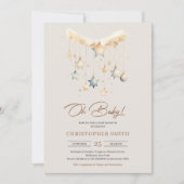 Boho銅錆男女兼用びベビー玩具の星 招待状 (正面)