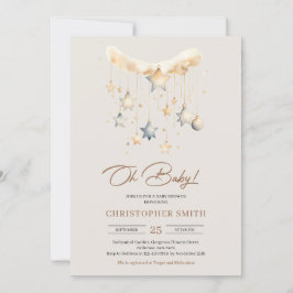 Boho銅錆男女兼用びベビー玩具の星 招待状