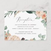 Boho開花ウェディングレセプションエンクロージャカード エンクロージャーカード (正面)