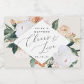 Boho開花パーソナライズされた応援へ スパークリングワインラベル (シングルラベル)