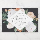 Boho開花パーソナライズされた応援へ スパークリングワインラベル (シングルラベル)