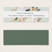 Boho開花ブライダルレジストリ挿入カード |ミニ (正面&裏面)