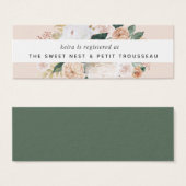 Boho開花ブライダルレジストリ挿入カード |ミニ (正面&裏面)