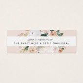 Boho開花ブライダルレジストリ挿入カード |ミニ (正面)