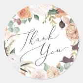 Boho開花モダンフローラお願い ラウンドシール (正面)