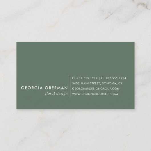 Boho開花幾何学水彩フローラ 名刺 (裏面)