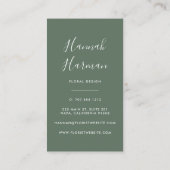 Boho開花幾何学水彩フローラ 名刺 (裏面)