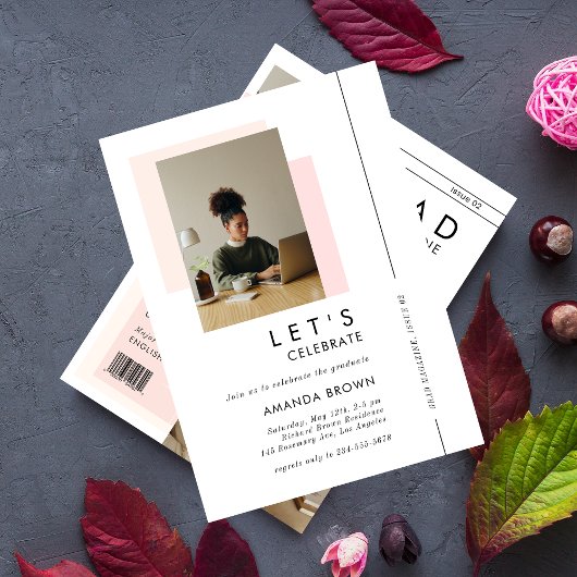 Boho雑モダン誌の卒業発表 招待状