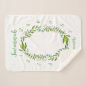 Boho離れベビー名月次マイルストーンフォト シェルパブランケット (正面(横))