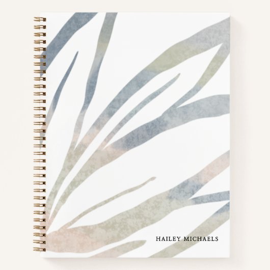 Boho離れ抽象芸術(名パーソナライズされた前) ノートブック (正面)