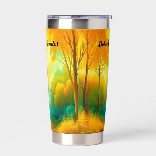 Boho魂が緑と黄色のモノグラムを発表 | 保温保冷タンブラー (左面)