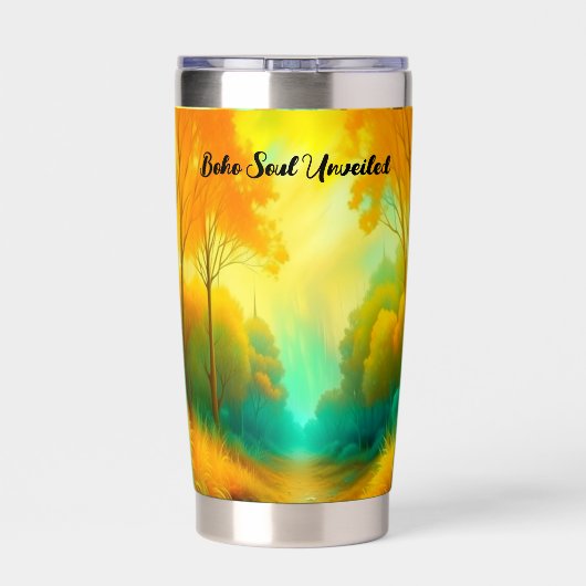 Boho魂が緑と黄色のモノグラムを発表 | 保温保冷タンブラー (背面)