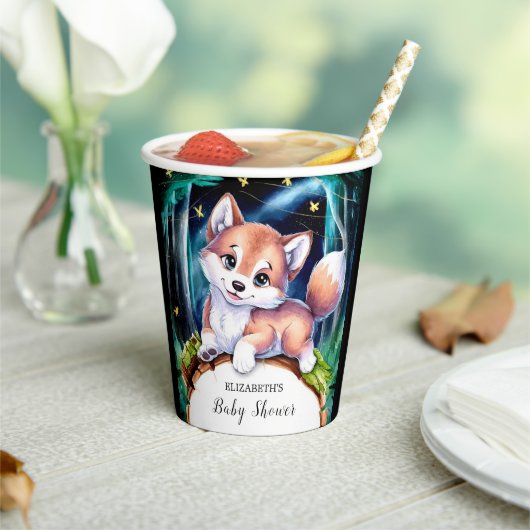 Boho魔法の狼の赤ちゃんシャワー 紙コップ (インサイチュ)