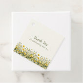 Boho黄色のワイルドフラワー、オリーブありがとうござ結婚う フェイバータグ (インサイチュ)