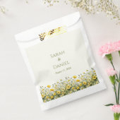 Boho黄色のワイルドフラワー、オリーブありがとうござ結婚う フェイバーバッグ (封をした状態)