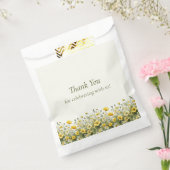 Boho黄色のワイルドフラワー、オリーブありがとうござ結婚う フェイバーバッグ (封をした状態)