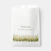 Boho黄色のワイルドフラワー、オリーブありがとうござ結婚う フェイバーバッグ (正面)